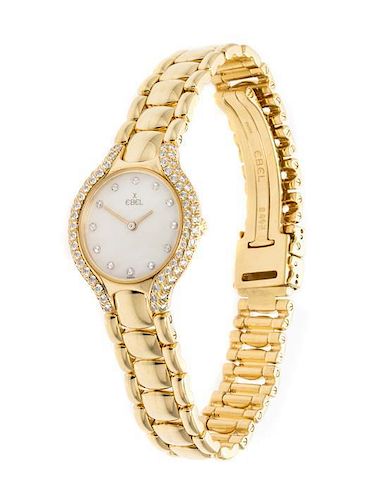 An 18 Karat Yellow Gold and Diamond Beluga Wristwatch, Ebel, 48.40 dwts.