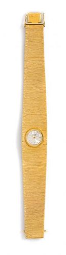 An 18 Karat Yellow Gold Wristwatch, Sarcar, 48.70 dwts.