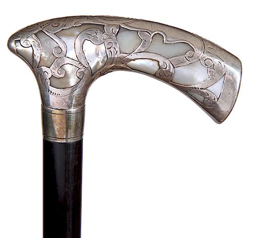 Silver and Mother of Pearl Cane