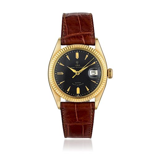 Tudor Prince Oysterdate "Waffle" Dial Ref. 7914 in 18K Gold