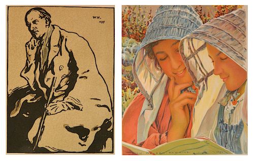 2 British prints - W. Nicholson; L. W. Hawkins