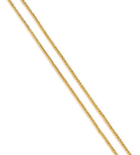 * A High Karat Yellow Gold Necklace, 19.40 dwts.
