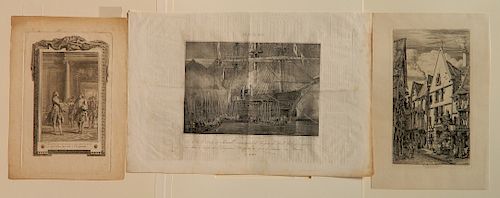 Charles Meryon etching with drypoint