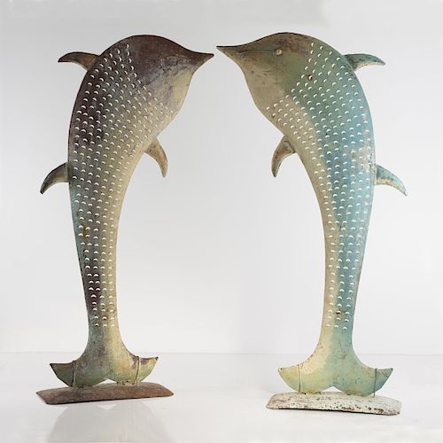Italy, Two 'Dolphin' garden sculptures, c. 1955