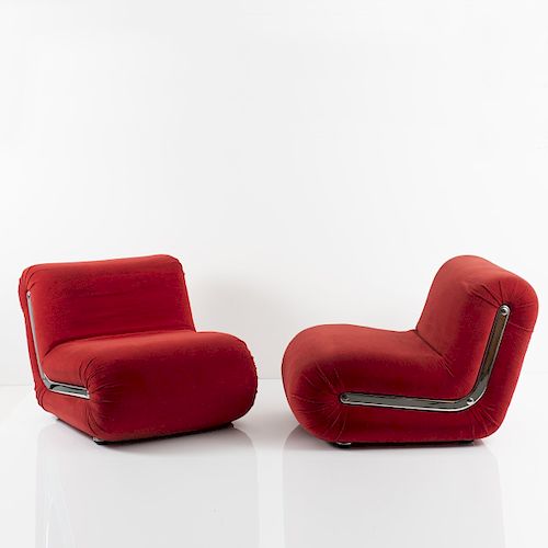 Rodolfo Bonetto, Two 'Boomerang' easy chairs, 1968