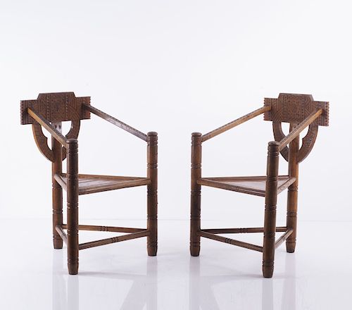 Sweden, Two 'Munk' armchairs, 1930/40s