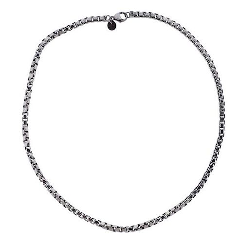 Tiffany &amp; Co Sterling Silver Box Chain Necklace