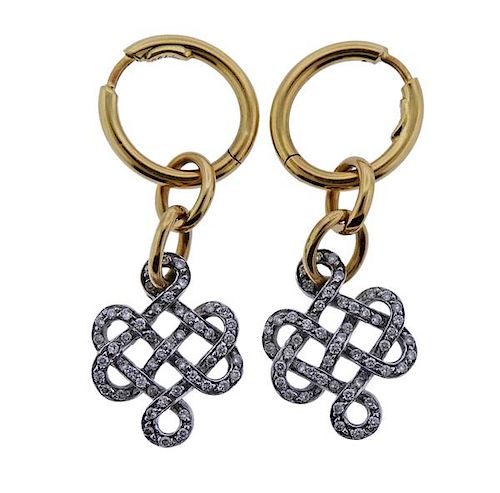 H. Stern 18k Gold Diamond Earrings 