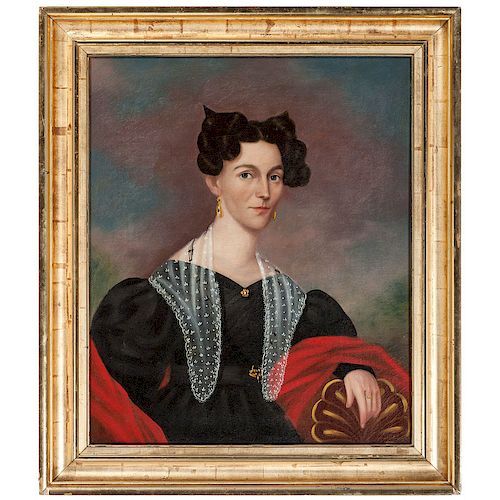 American School, Portrait of Anna "Eliza" Elizabeth Cowan McCorkle 