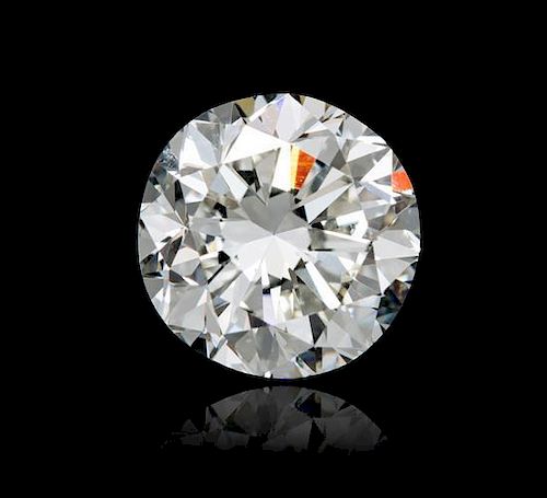 A 5.14 Carat Round Brilliant Cut Diamond,