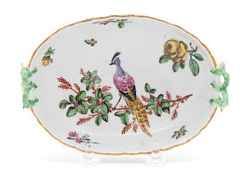 A Chelsea Porcelain Oval Dish Length 6 inches.