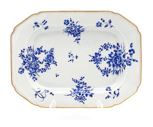 A Worcester Porcelain Platter Length 13 x width 10 inches.