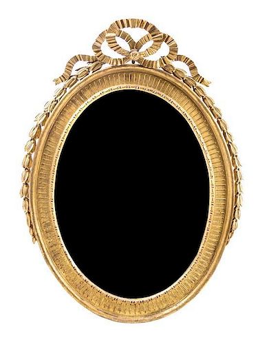 A George III Giltwood Mirror Height 42 x width 30 inches.