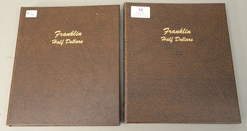 Brown Dansco album: "Franklin Half Dollars" and Brown Dansco album: "Franklin Half Dollars".