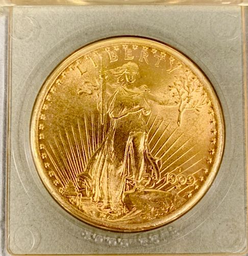 1909 S St. Gaudens 20 dollar gold.