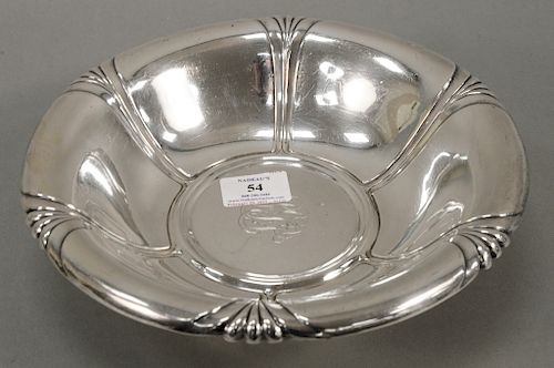 Gorham sterling silver footed bowl. ht. 2 3/4 in., dia. 10 1/2 in., 22.4 t oz.