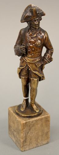 David Ivanovich Jensen (1816-1902), figural bronze Paul I, marked on back: Jensen. bronze ht. 7 3/4 in., total ht. 10 1/4 in.
