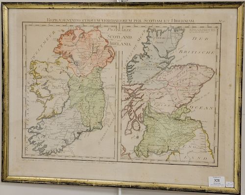 Franz Johann Joseph von Reilly (1766-1820), Post Karte von Scotland und Ireland, Repraesentatio Cursum Veredariorum per Scotiae et H...