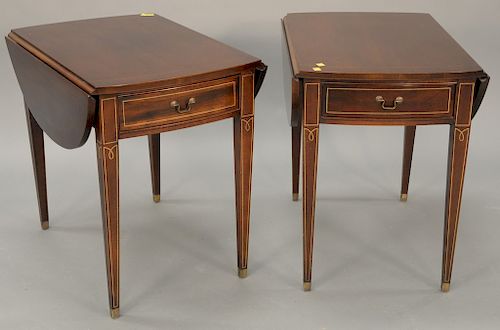 Pair of mahogany Pembroke drop leaf tables. ht. 25 in., top: 28" x 36"