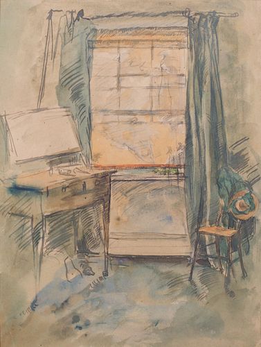Edna Clarke Hall (1879-1979): Interior Scene