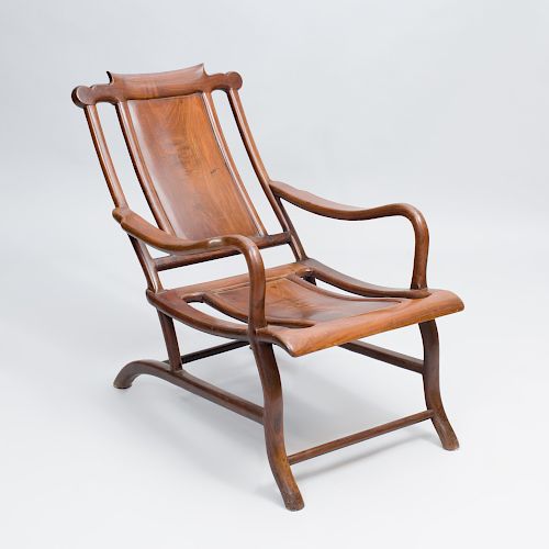 Chinese Carved Hardwood Armchair 