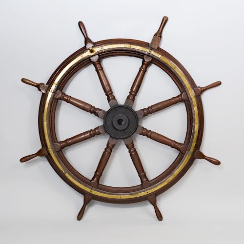 Iron and Bass-Mounted Ships Wheel
