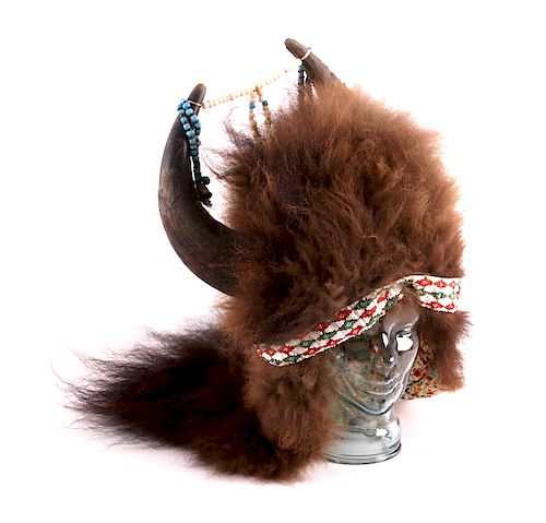 Plains Native American Indian Buffalo Headdress