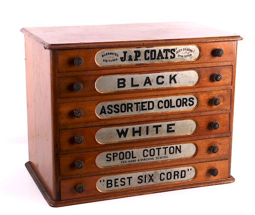 Antique J P Coats Cherry Wood Spool, Antique Dresser Craigslist Okc
