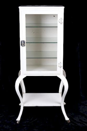 Art Deco Pharmacy Apothecary Metal Cabinet