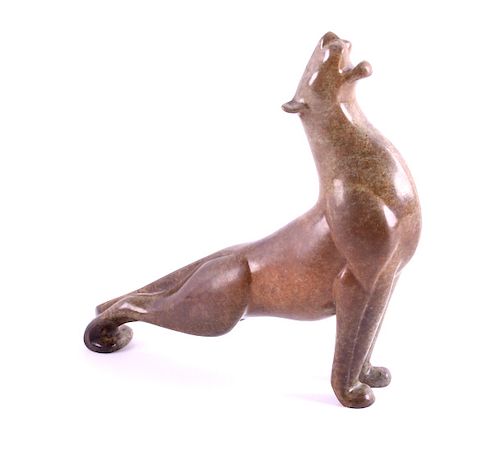 Original Loet Vanderveen Bronze Lion Sculpture