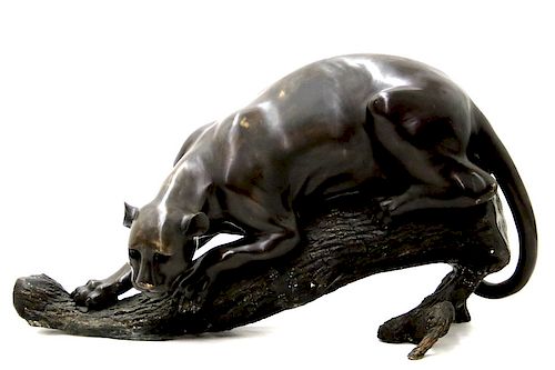 Large Mountain Lion Bronze - Nearly Life Size