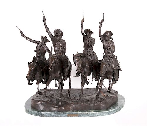 Frederic Remington Coming Through the Rye Bronze