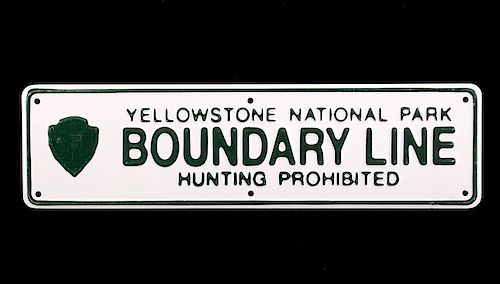 MINT Yellowstone National Park Boundary Line Sign