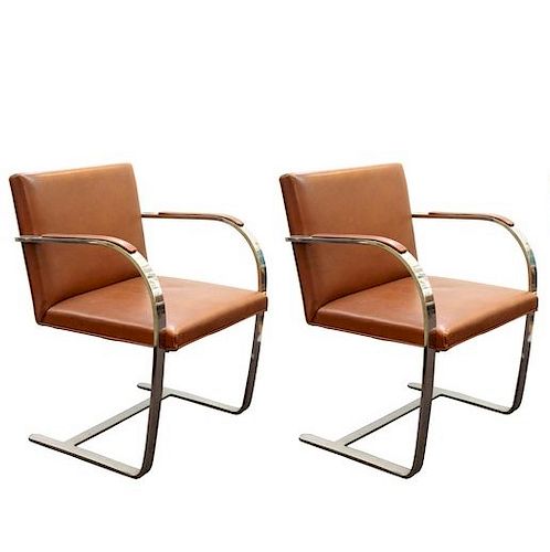 Mies Van Der Rohe for Knoll Brno Chairs, Pair