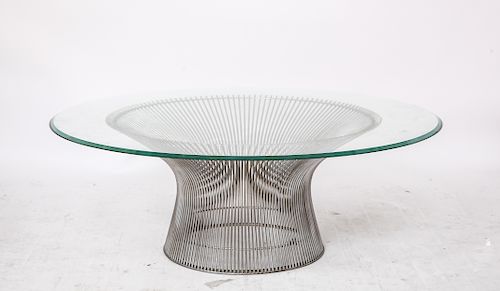 Warren Platner Knoll Steel Glass Low Coffee Table
