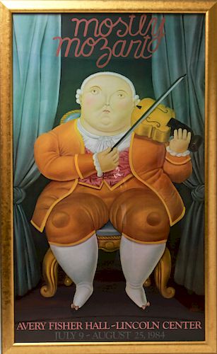 Fernando Botero "Mostly Mozart" L. Center Poster
