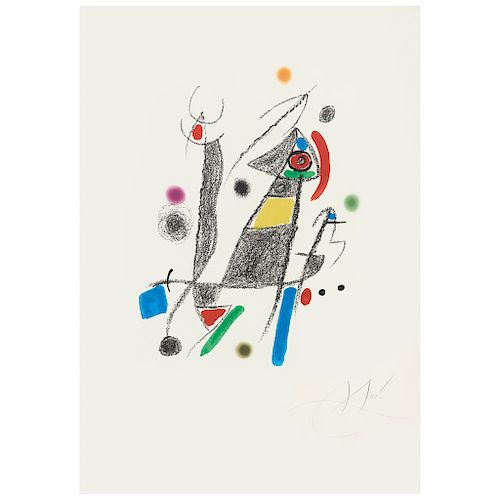 JOAN MIRÓ, N° VI, from the "Maravillas con variaciones acrósticas en el jardín de Miró" portfolio, 1975.