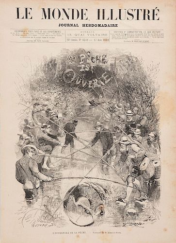 Laurens, Jean Paul. Le Monde Illustré. Journal Hebdomadaire. París, 1882. Núm. 1316. Grabado, "Les Derniers Moments de Maximilien".
