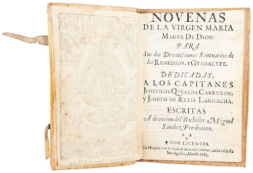 Sánchez, Miguel. Novenas de la Virgen María, Madre de Dios. México: Por la Viuda de Bernardo Calderón, 1665.