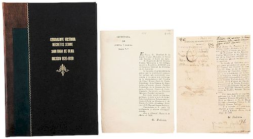 Decretos emitidos por Guadalupe Victoria, de presupuestos para reparaciones de fortificaciones de Veracruz, Campeche y Tampico. 1826/8