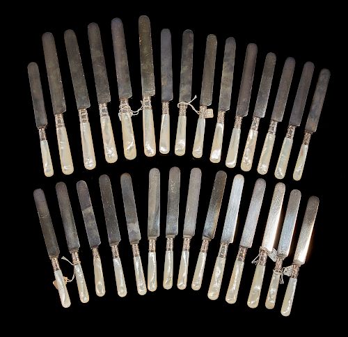 29 Mother of Pearl Handled Knives
