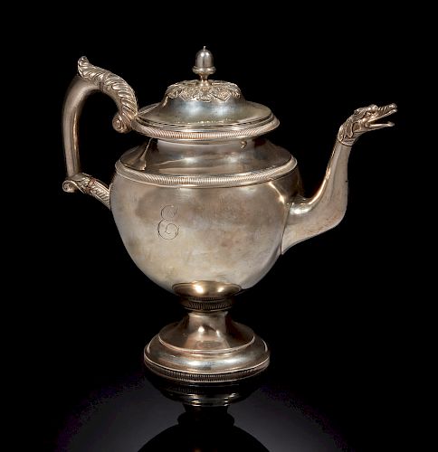 Silver Teapot, Philip Garrett, Philadelphia