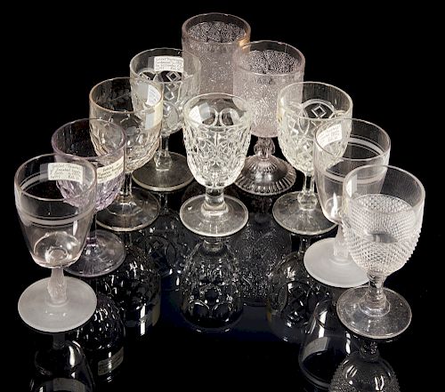 Ten Glass Goblets