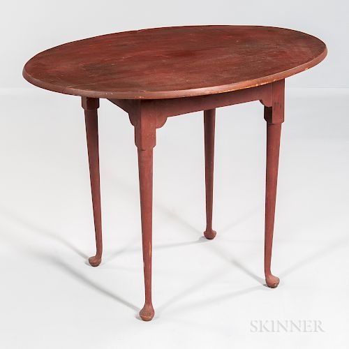 Queen Anne Oval-top Tea Table