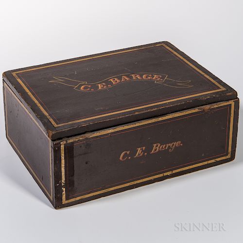 "C.E. Barge" Paint-decorated Box