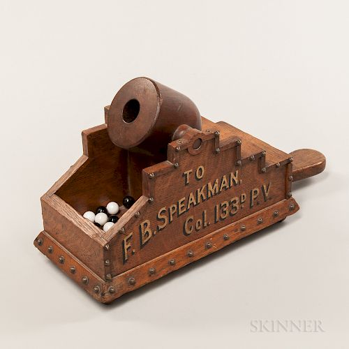 Oak Cannon-form Ballot Box