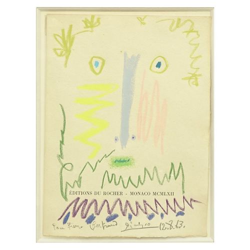 Pablo Picasso Crayon On Paper