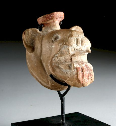 Greek Pottery Aryballos of Lion Head, ex-Christie's
