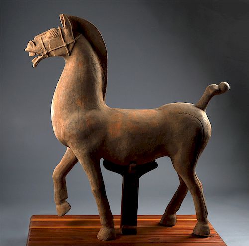Monumental Chinese Han Terracotta Horse - TL Tested