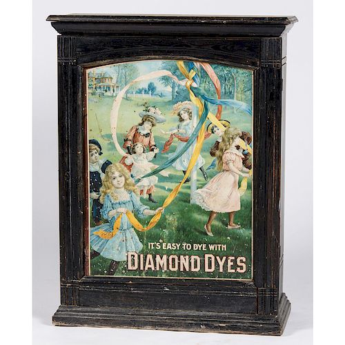 Diamond Dyes Tin Display Cabinet